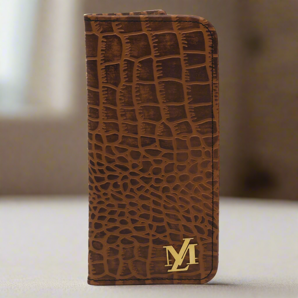 Brown Derby Waxed Crocodile Wallet