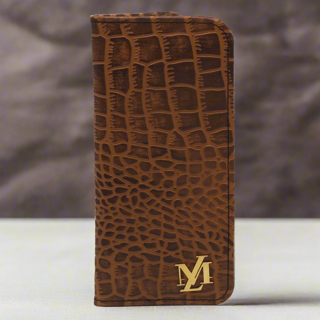 Brown Derby Waxed Crocodile Wallet