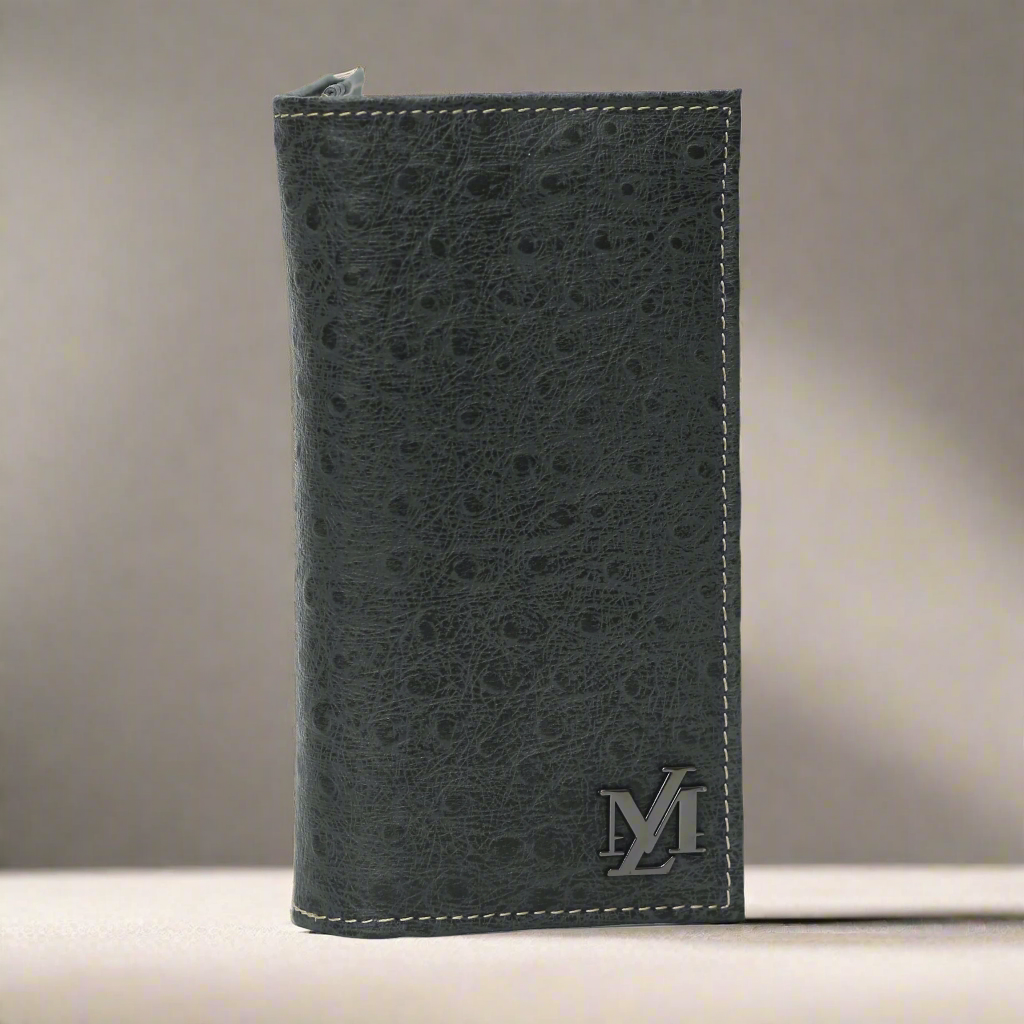 Charcoal Dots Waxed Wallet