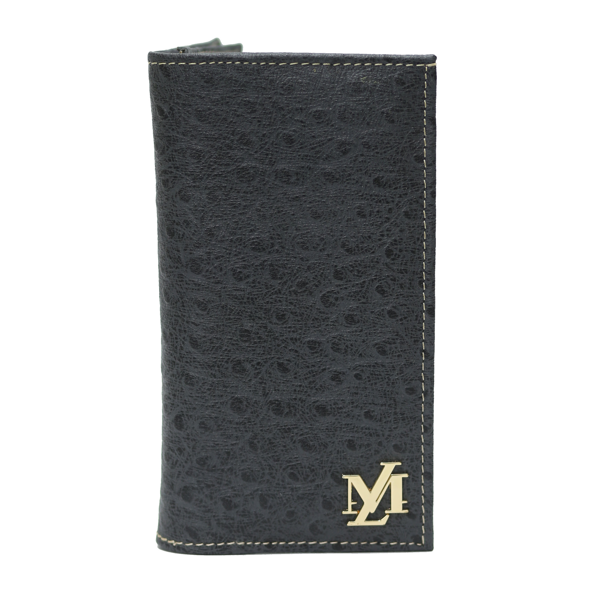 Charcoal Grey leather Waxed Wallet
