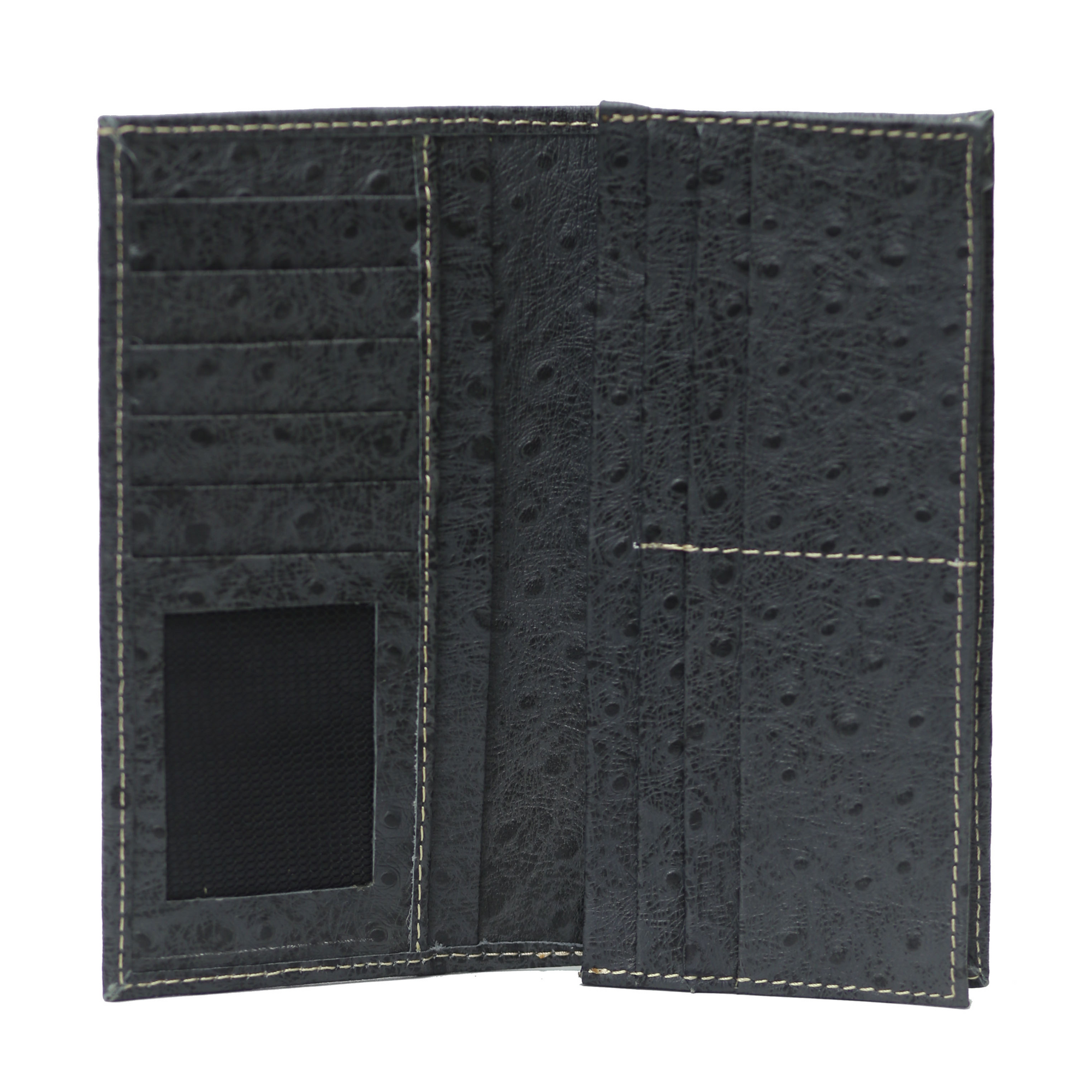 Charcoal Grey leather Waxed Wallet