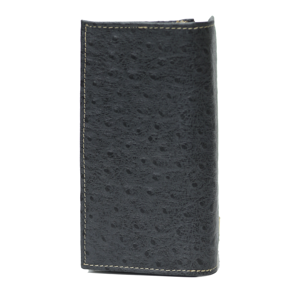Charcoal Grey leather Waxed Wallet