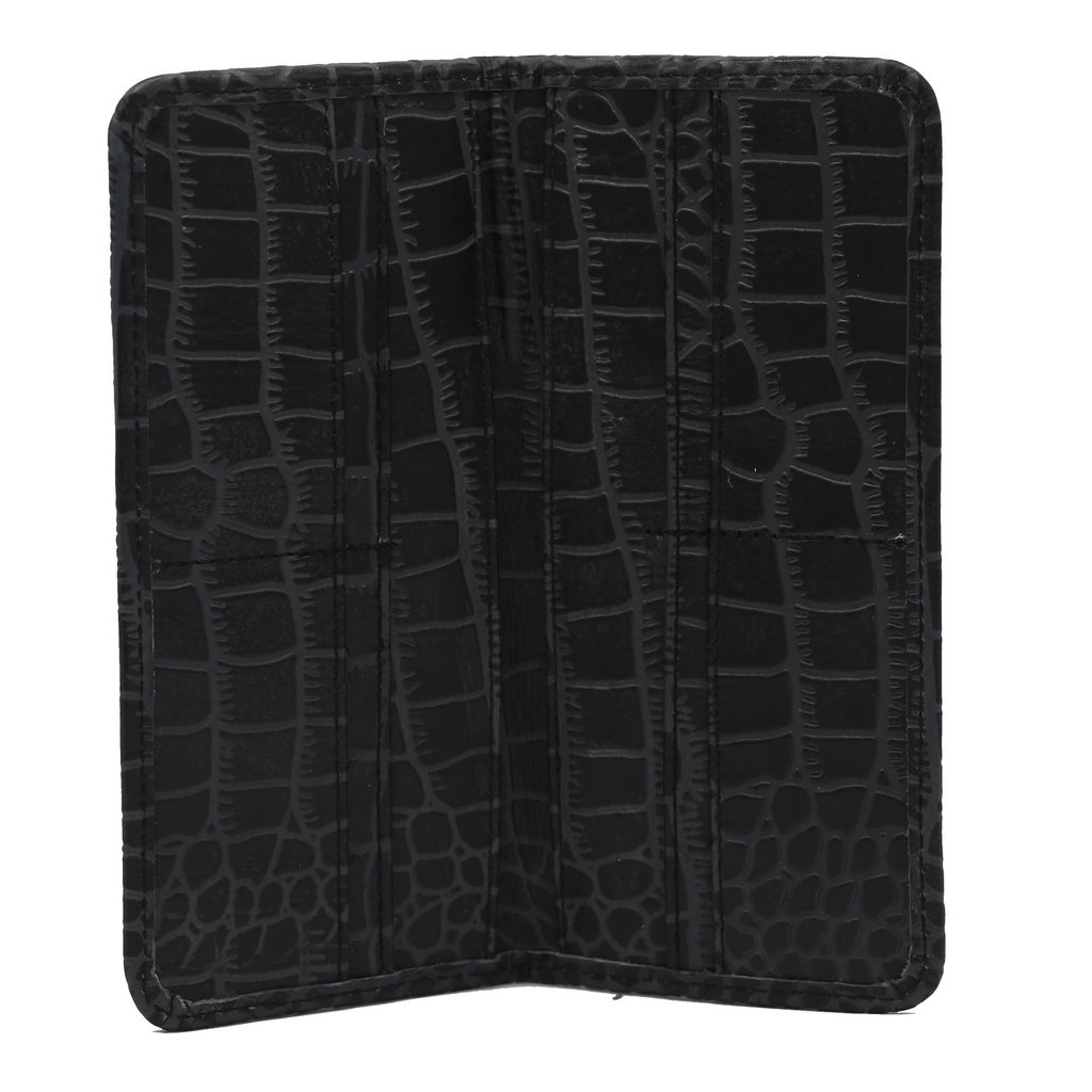 Cinder Waxed Crocodile Wallet