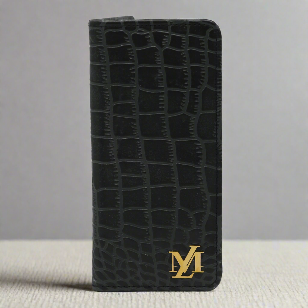 Cinder Waxed Crocodile Wallet