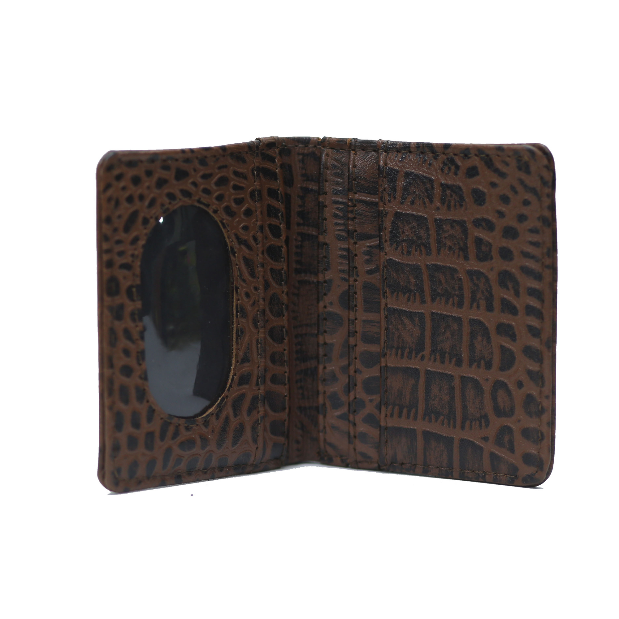 Dark Brown and Black Waxed Crocodile