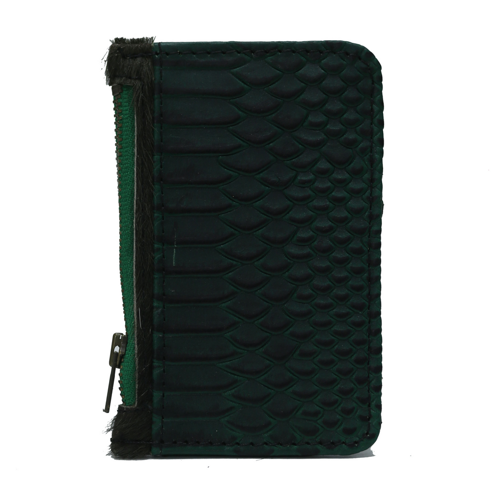 Dark Jungle Green CROCODILE WALLET
