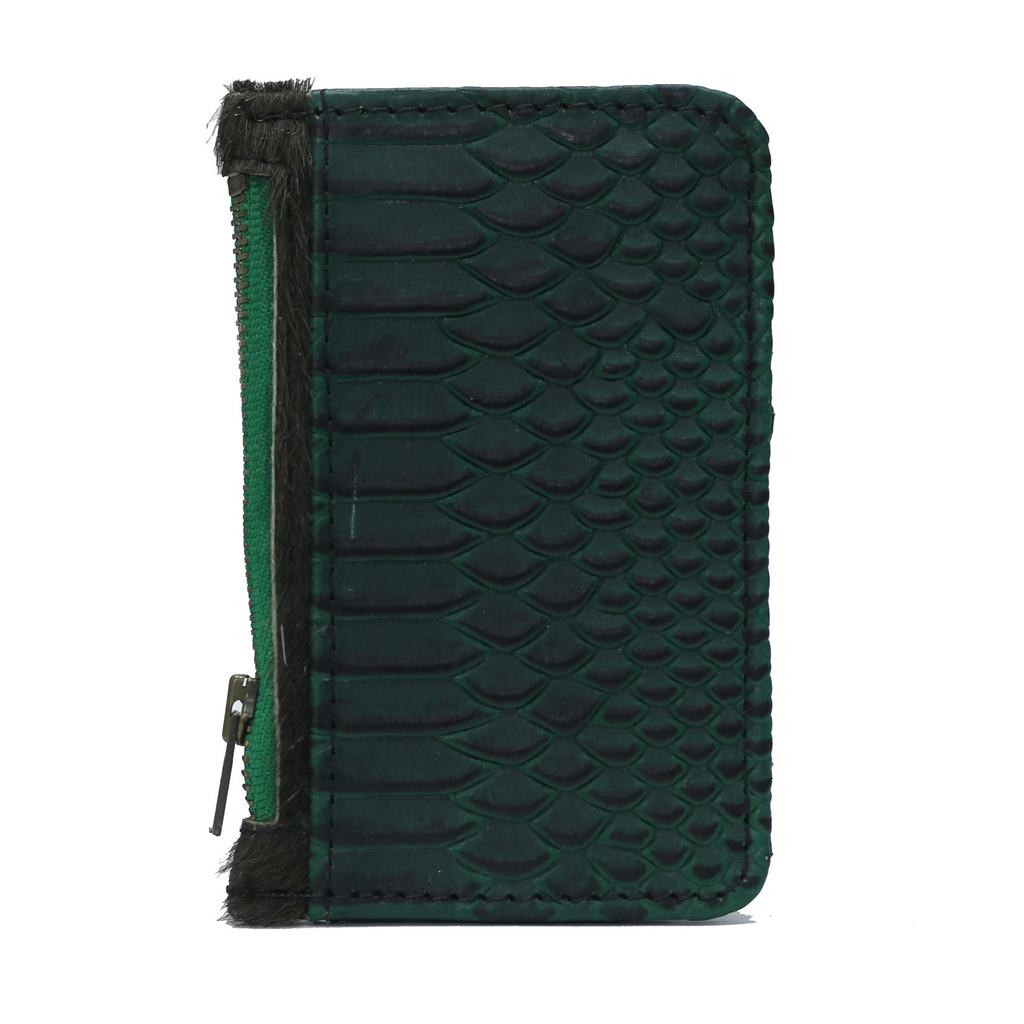 Dark Jungle Green CROCODILE WALLET