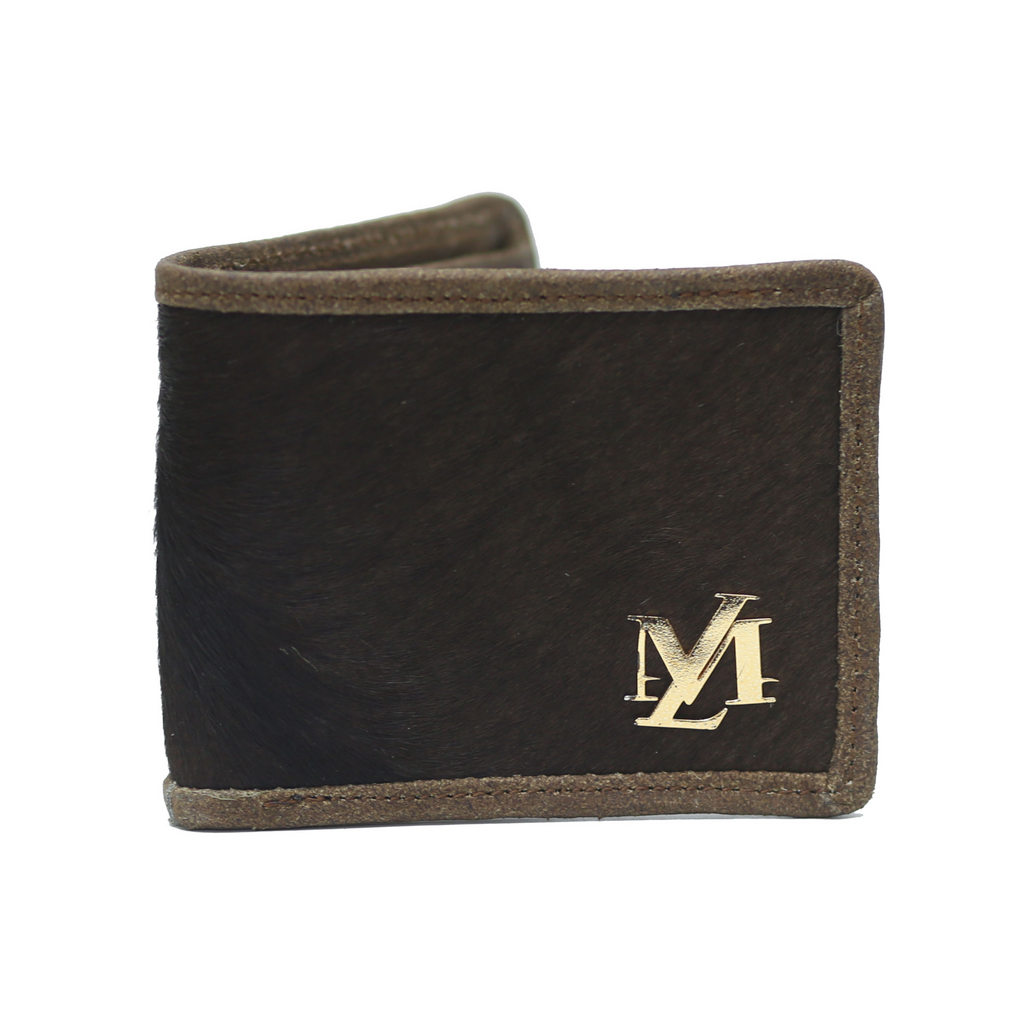 Dark brown Hair-On Wallet