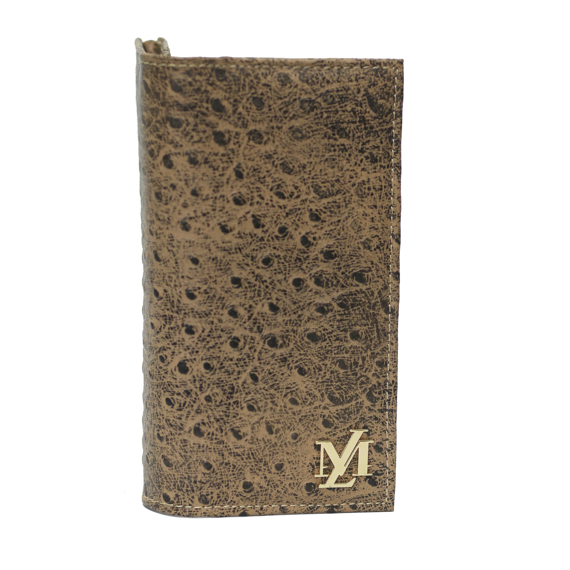Dull Brown Black Waxed Wallet