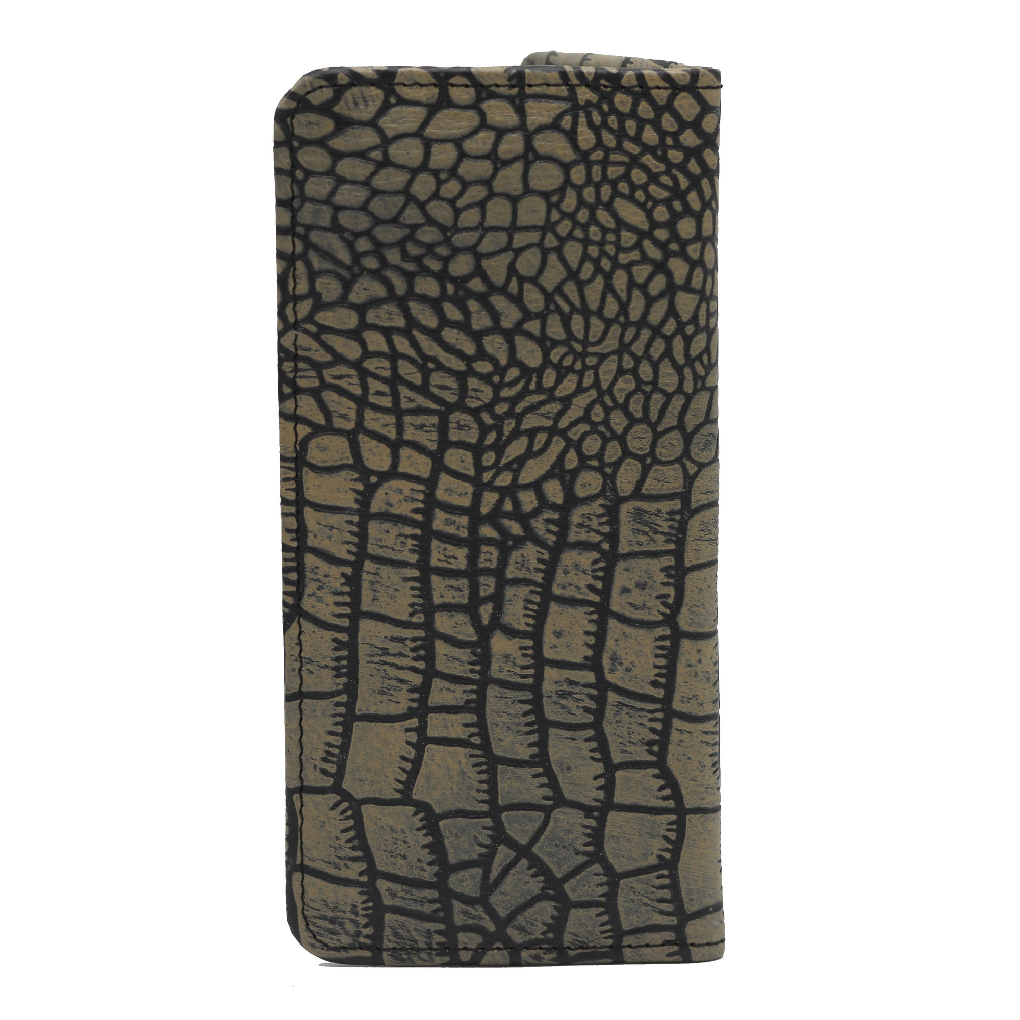 Ecru and Black Waxed Crocodile