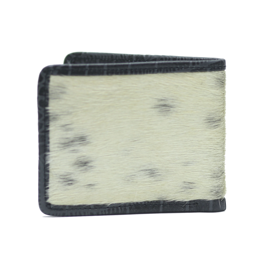 Gray & White Hair-On Wallet