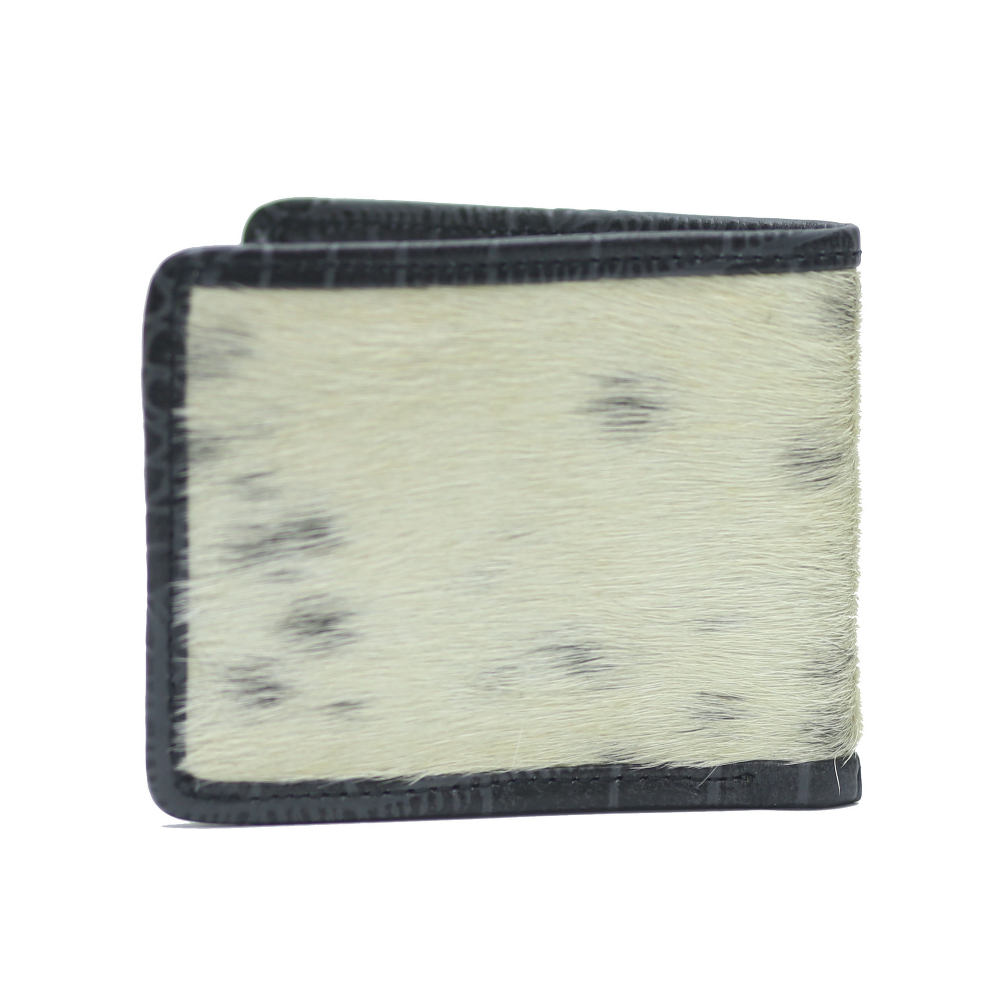 Gray & White Hair-On Wallet