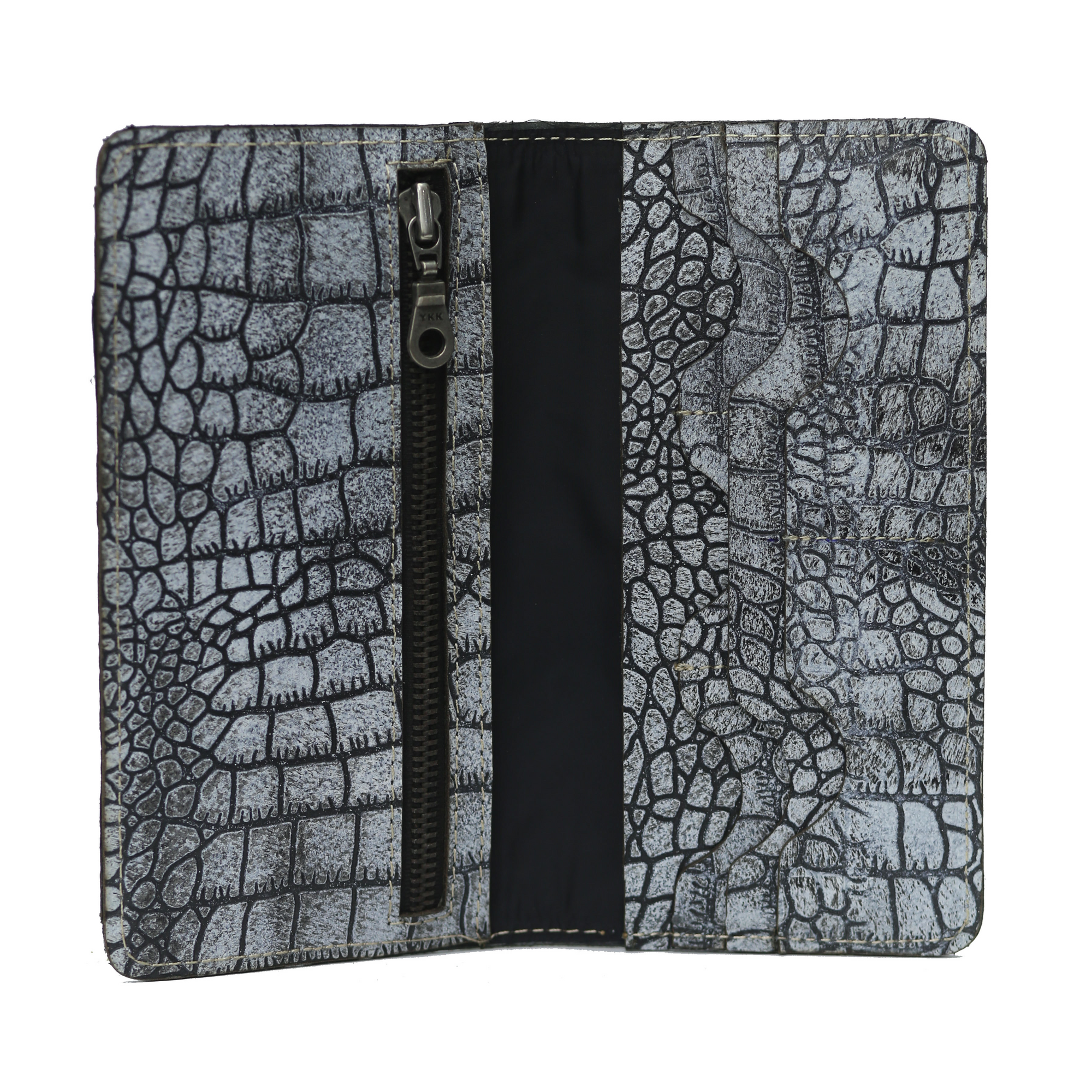 Grey zipper Wallet