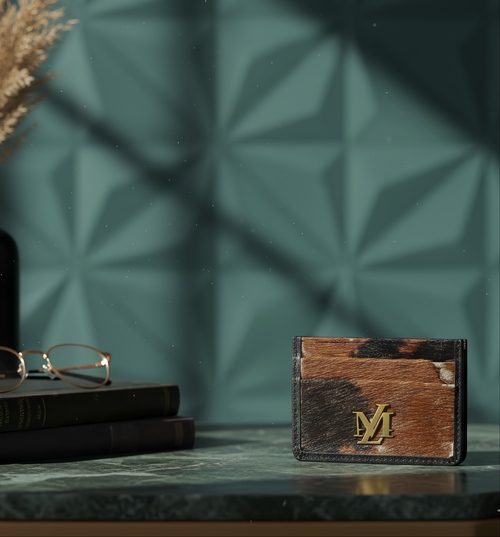 Antique Buff Hairon Card Holder