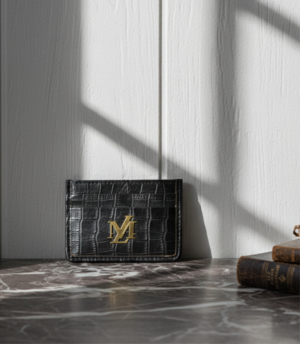 Dark Brown Waxed Card Holder