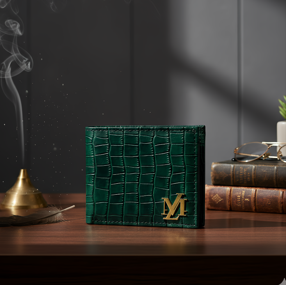 Green and Black Waxed Alligator