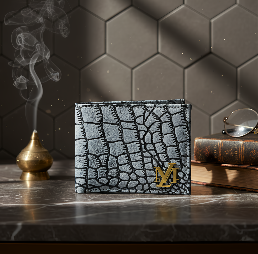 Black and White Waxed Crocodile