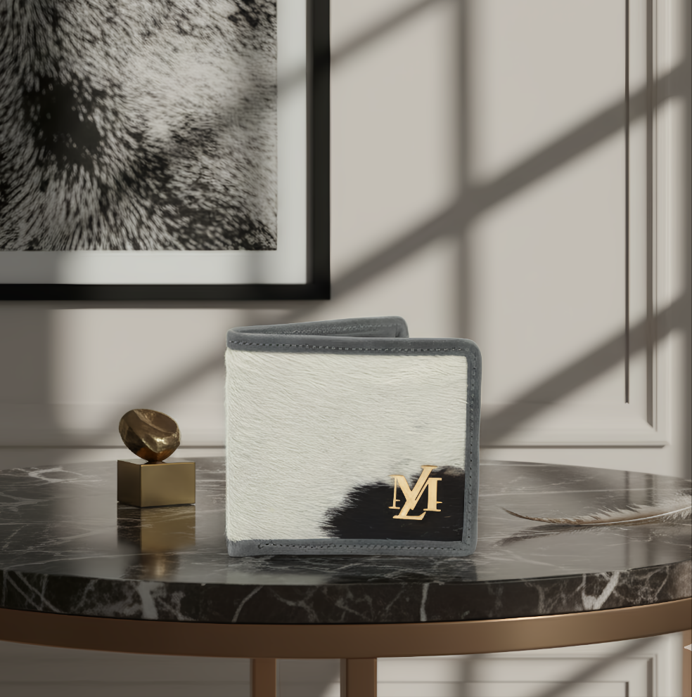 Hairon Bi-fold Black & White wallet