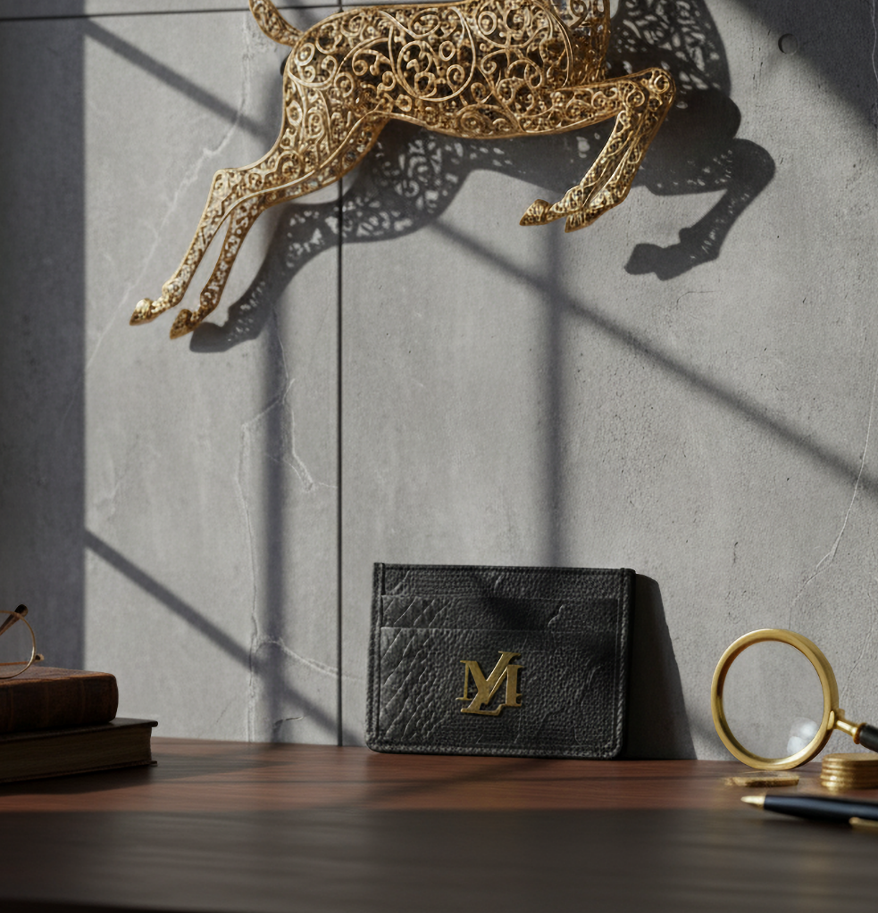 Black Python Card Holder