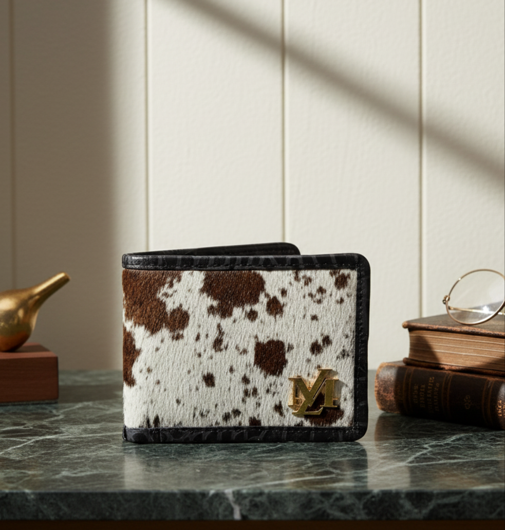 Hairon Bi-fold Brown & White wallet