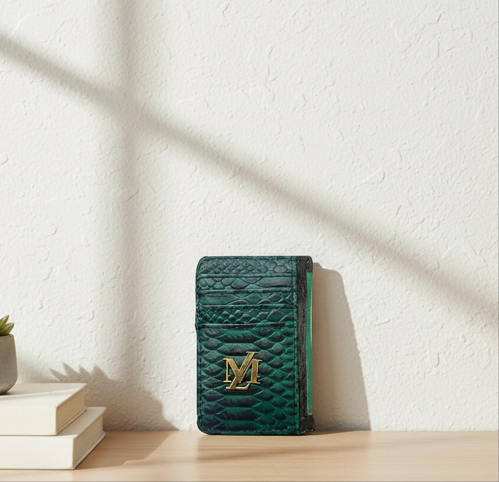 Green Cobra Card Holder Zipper