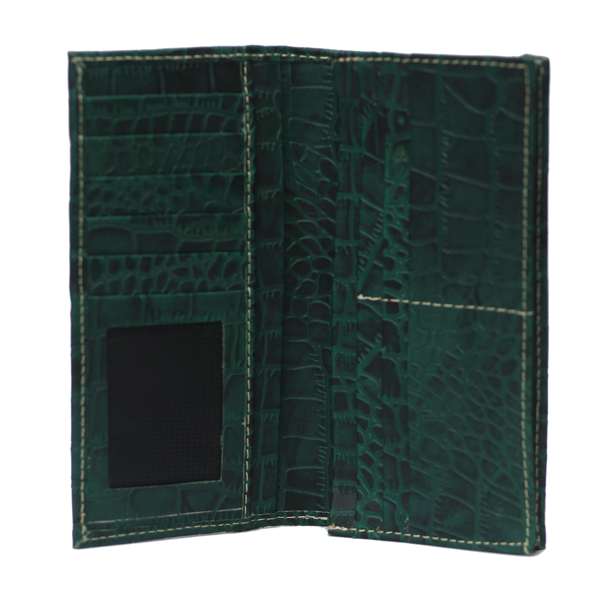 Jungle Green textured Waxed Wallet