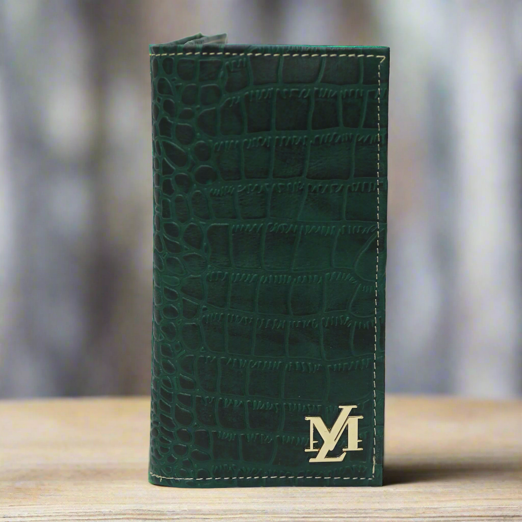 Jungle Green textured Waxed Wallet
