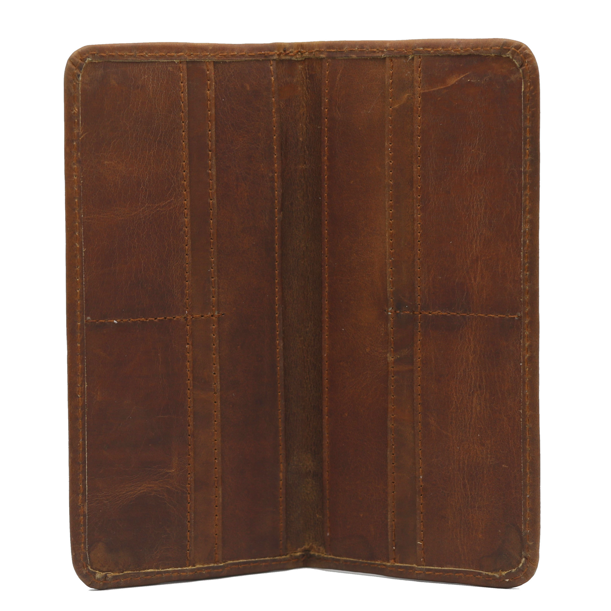 Light Brown and Black Waxed Pullup Wallet