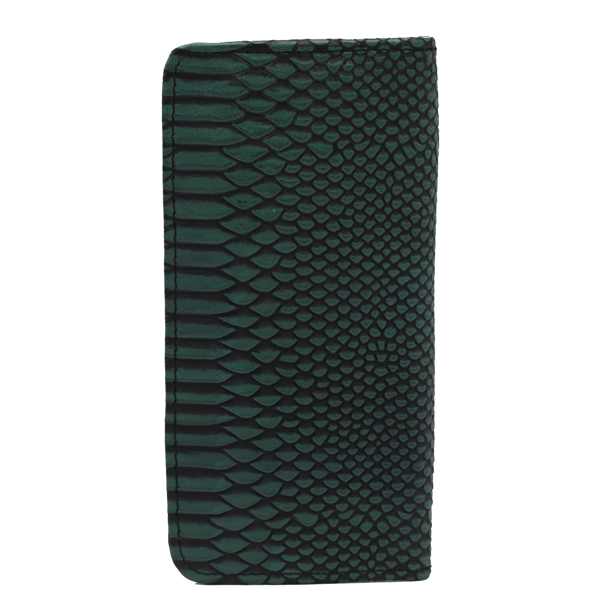 Lunar Green Waxed Crocodile Wallet