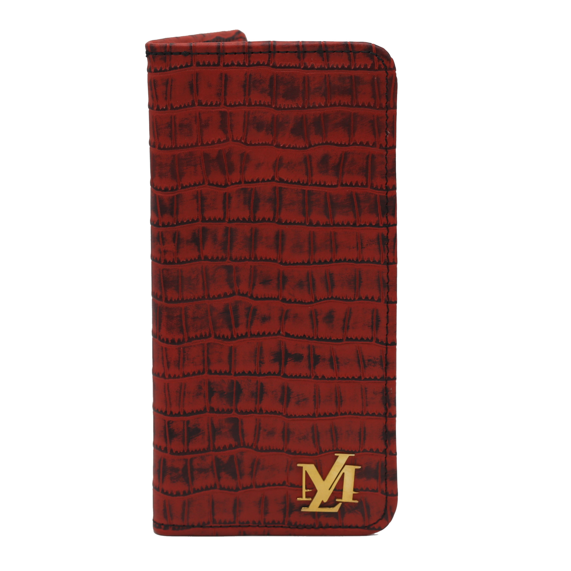 Moccaccino Waxed Crocodile Wallet