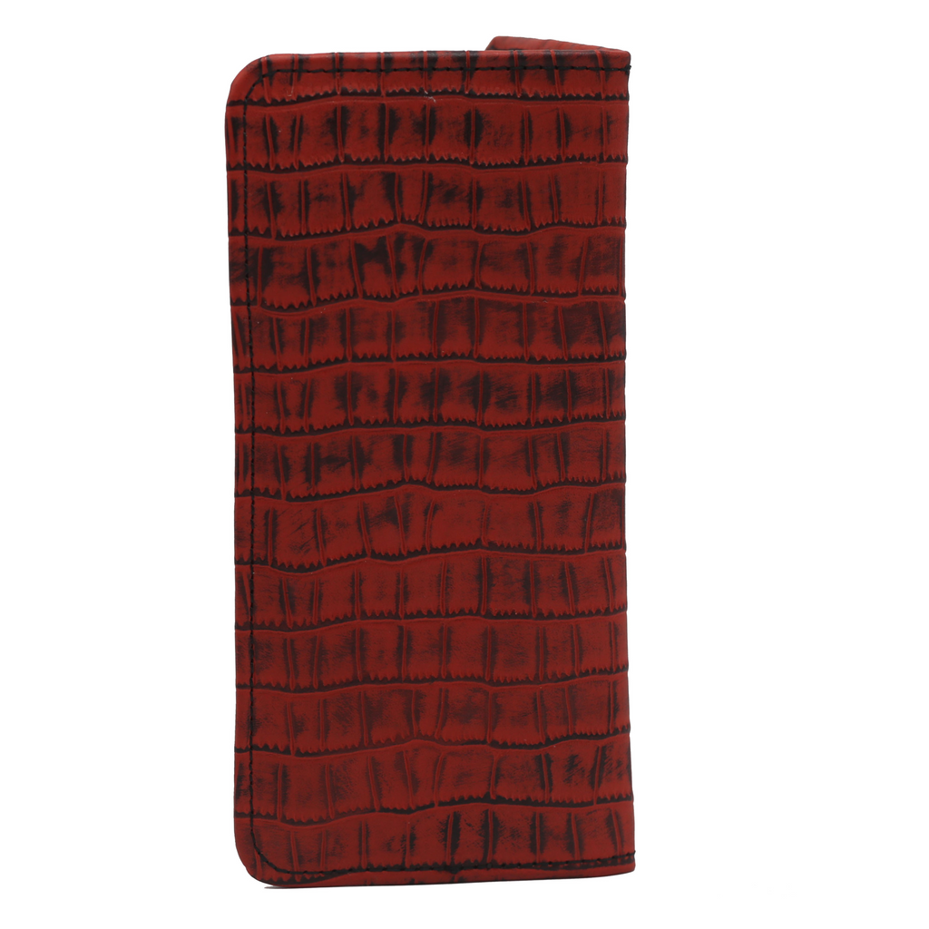 Moccaccino Waxed Crocodile Wallet