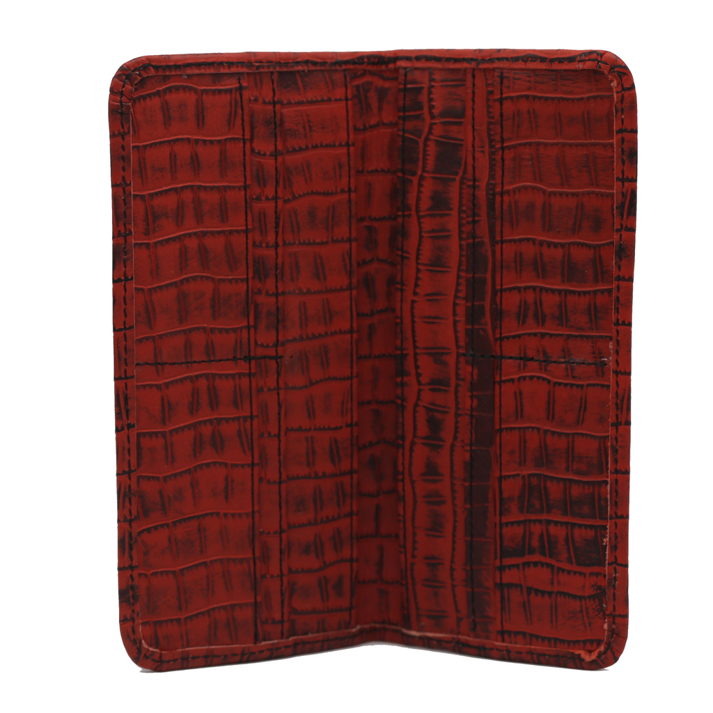 Moccaccino Waxed Crocodile Wallet