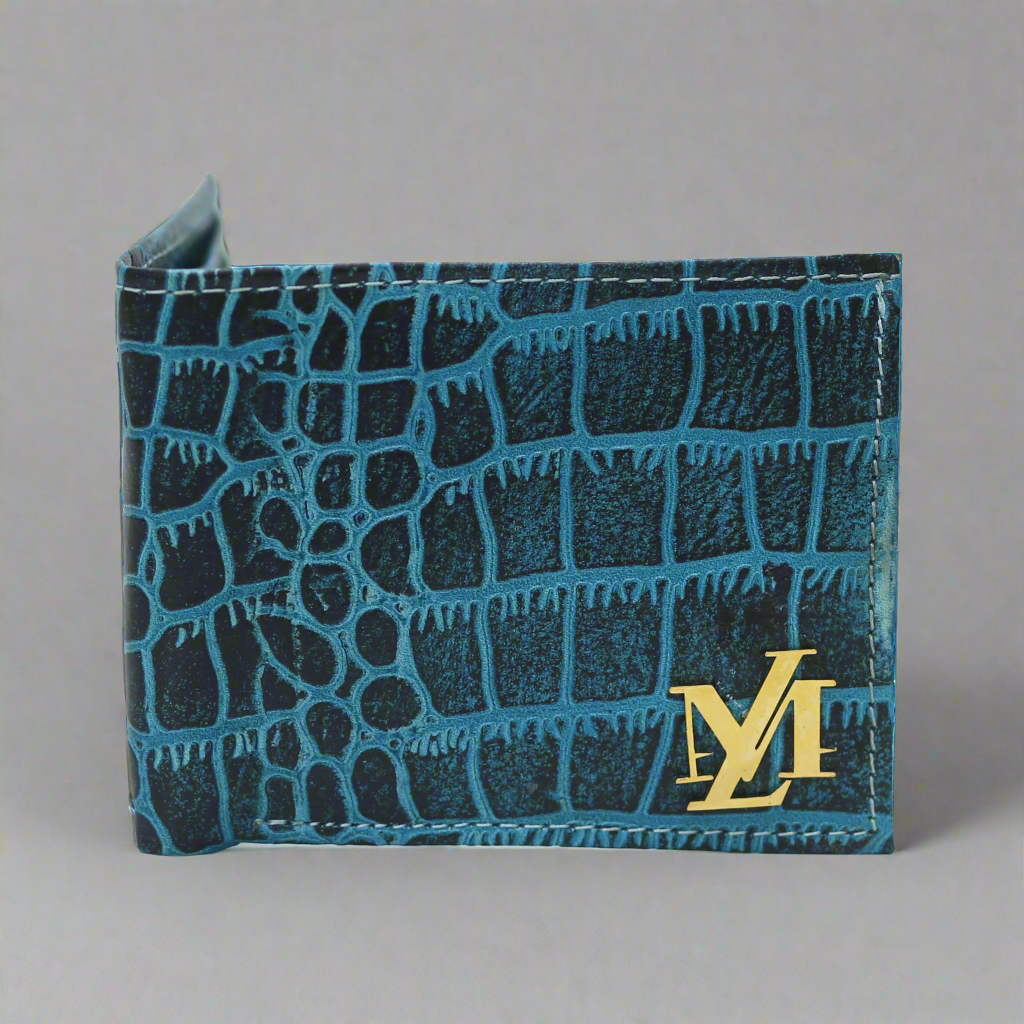 Muted Blue Waxed Alligator