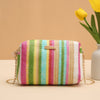 Rainbow Straw Bag Woven Camera Bag