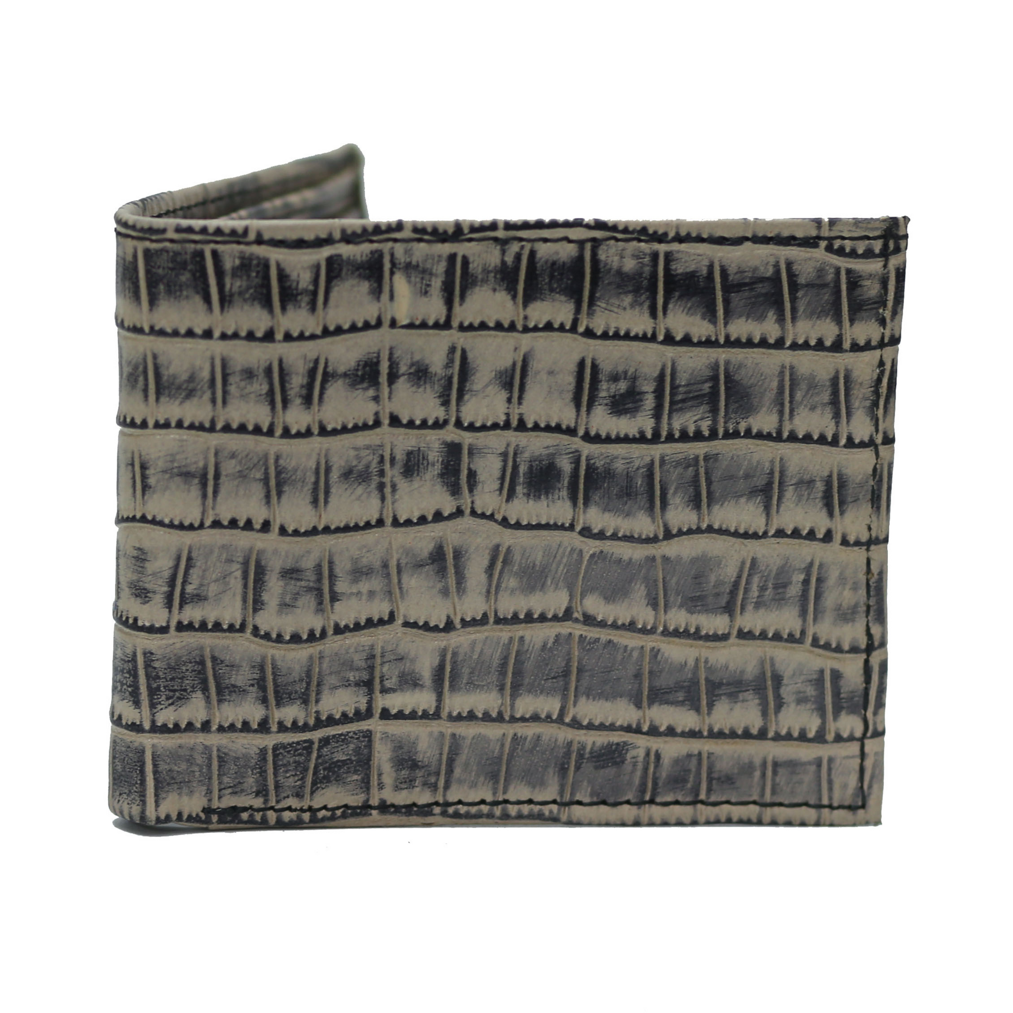 Olive Haze Black Waxed Alligator