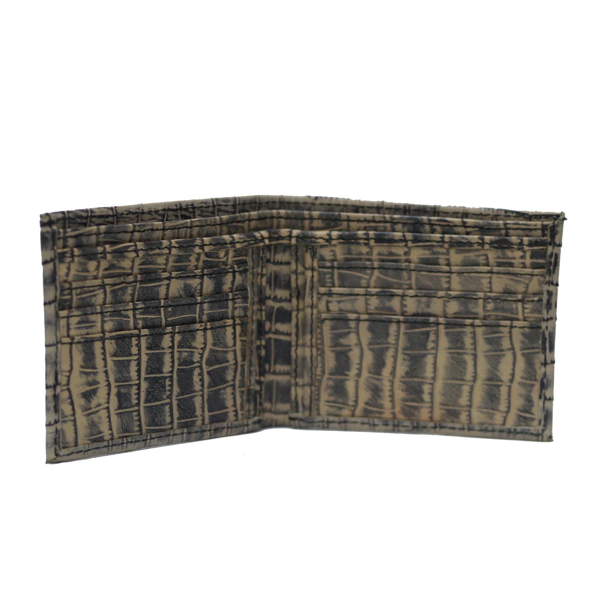 Olive Haze Black Waxed Alligator