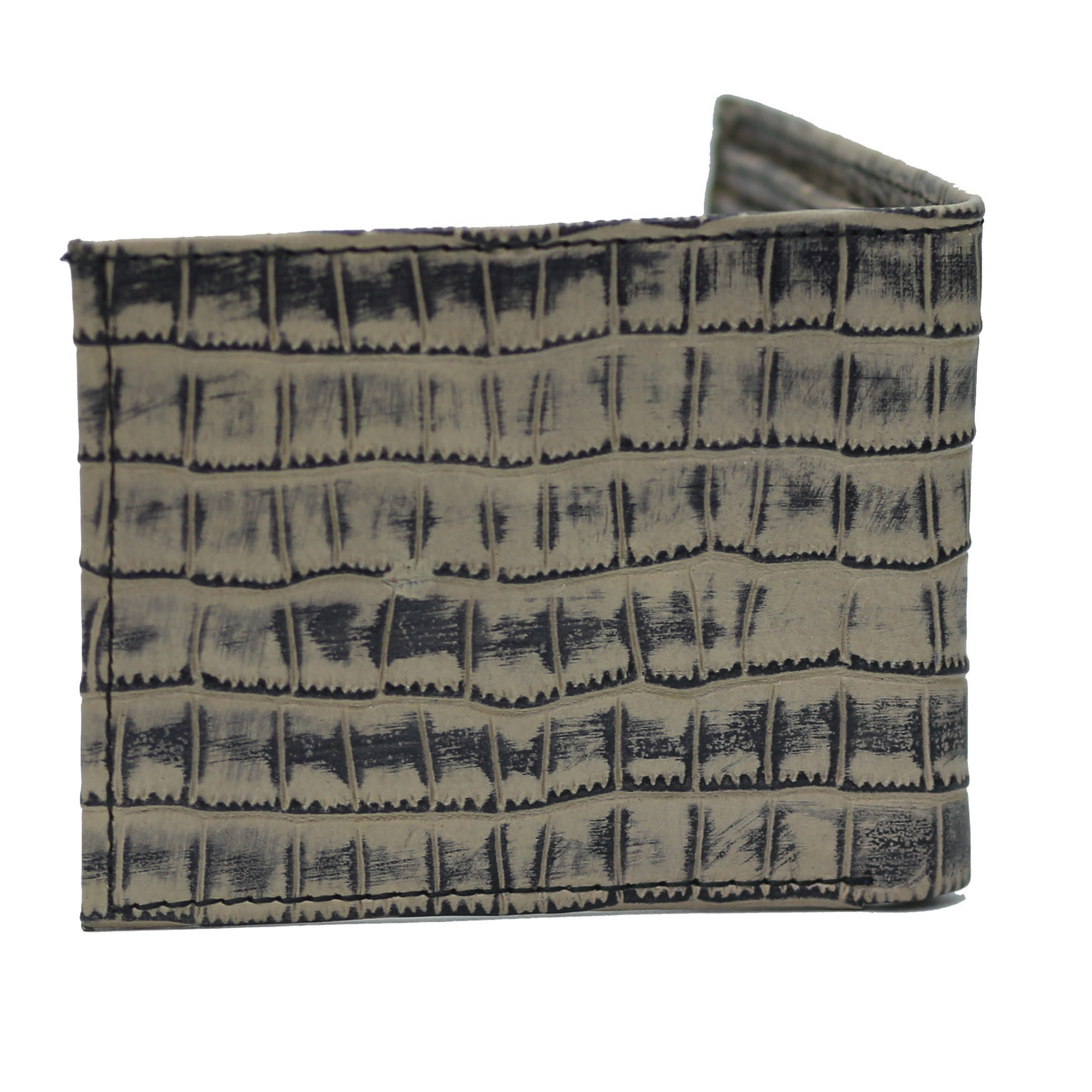 Olive Haze Black Waxed Alligator