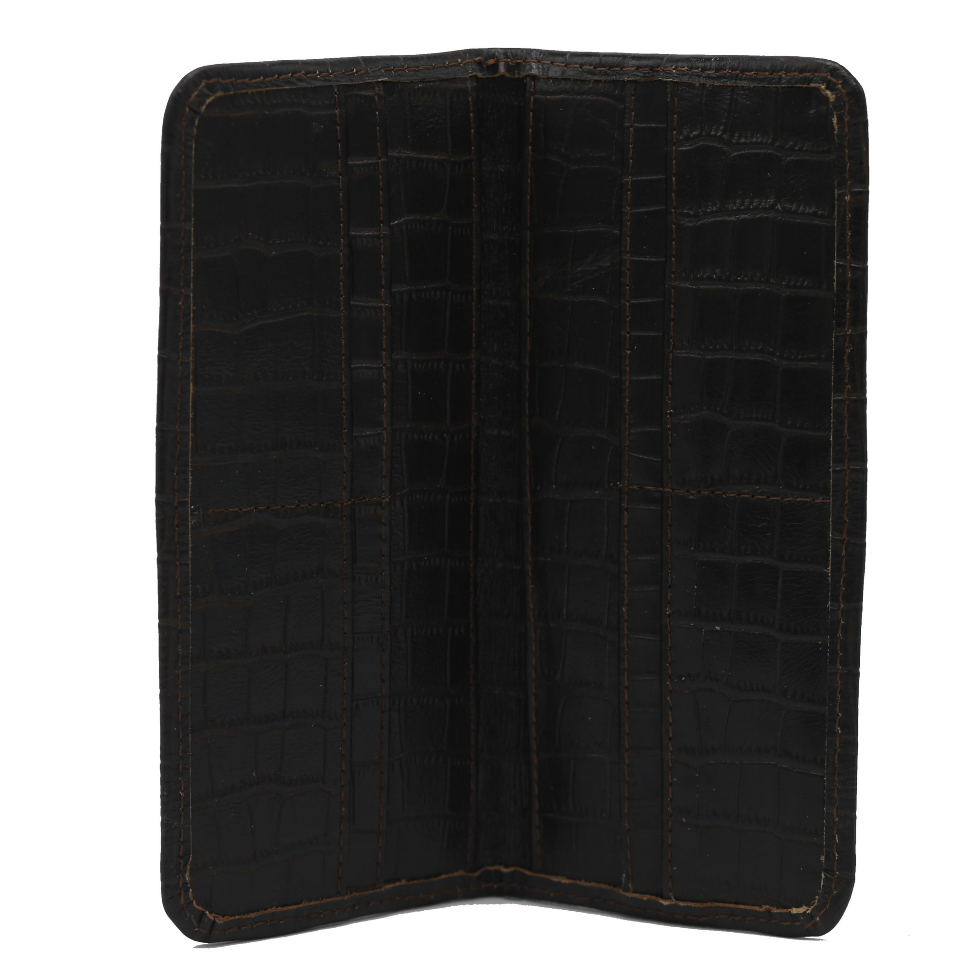 Onyx Waxed Crocodile Wallet