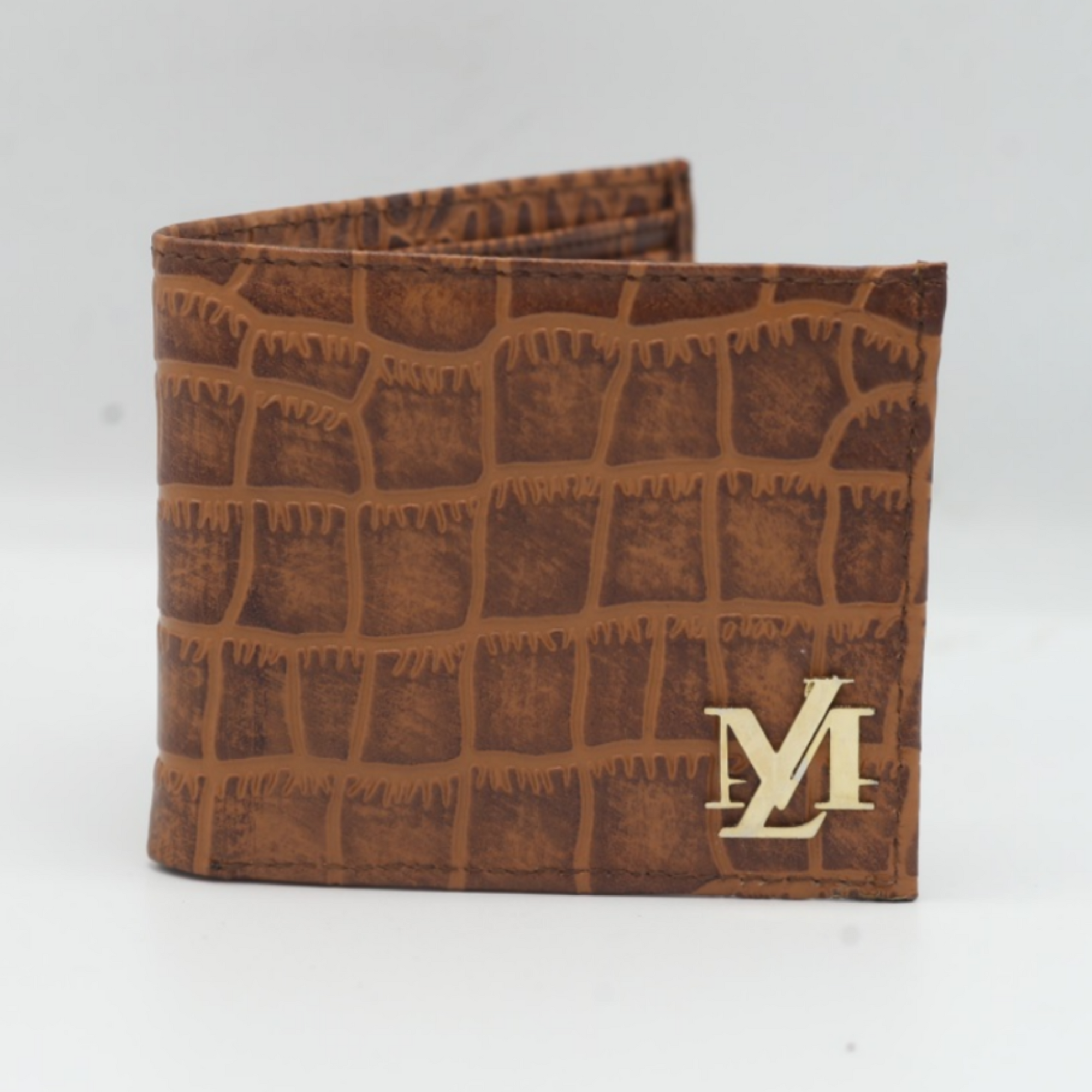 Crocodile Bi-fold Conic with Black waxed
