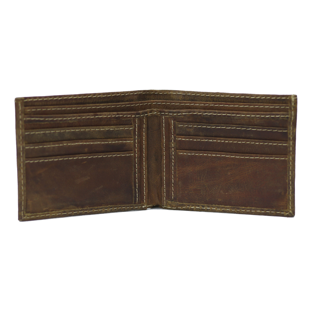 Woody Brown Waxed Pullup Wallet