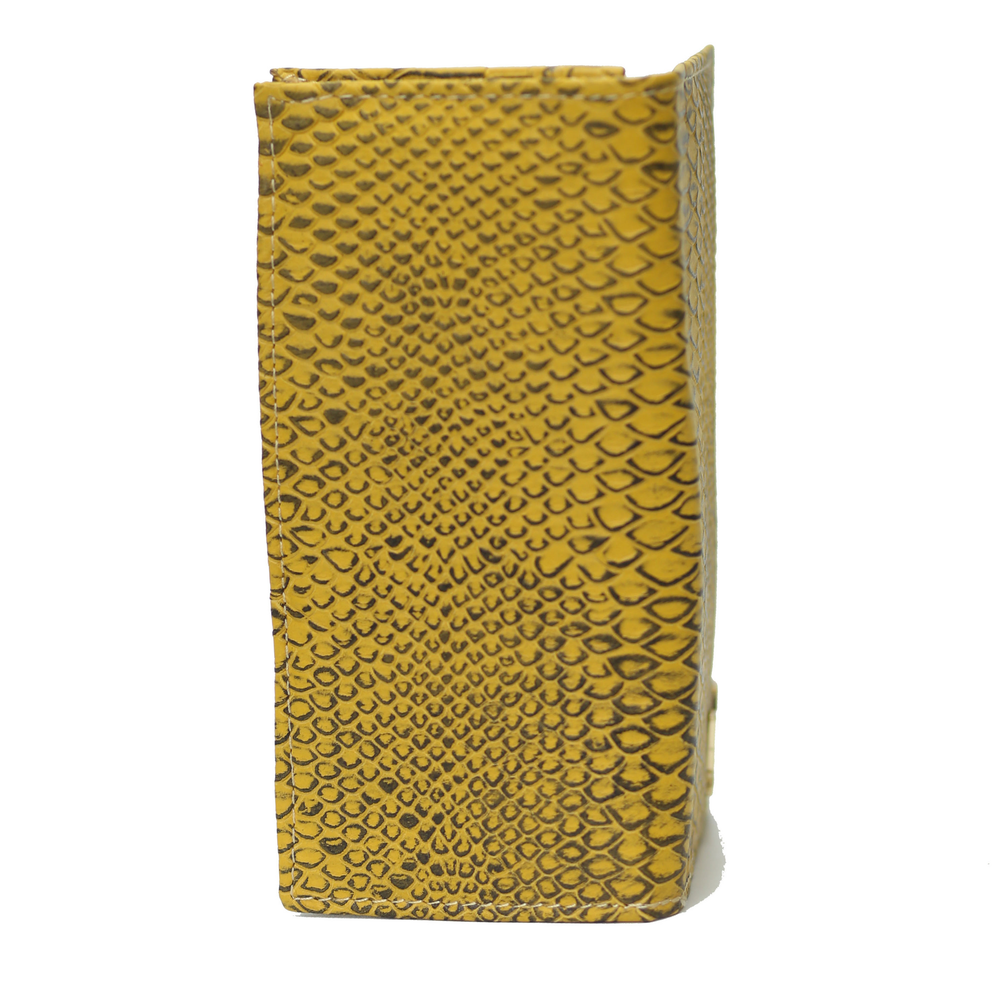 Yellow textured Waxed Wallet