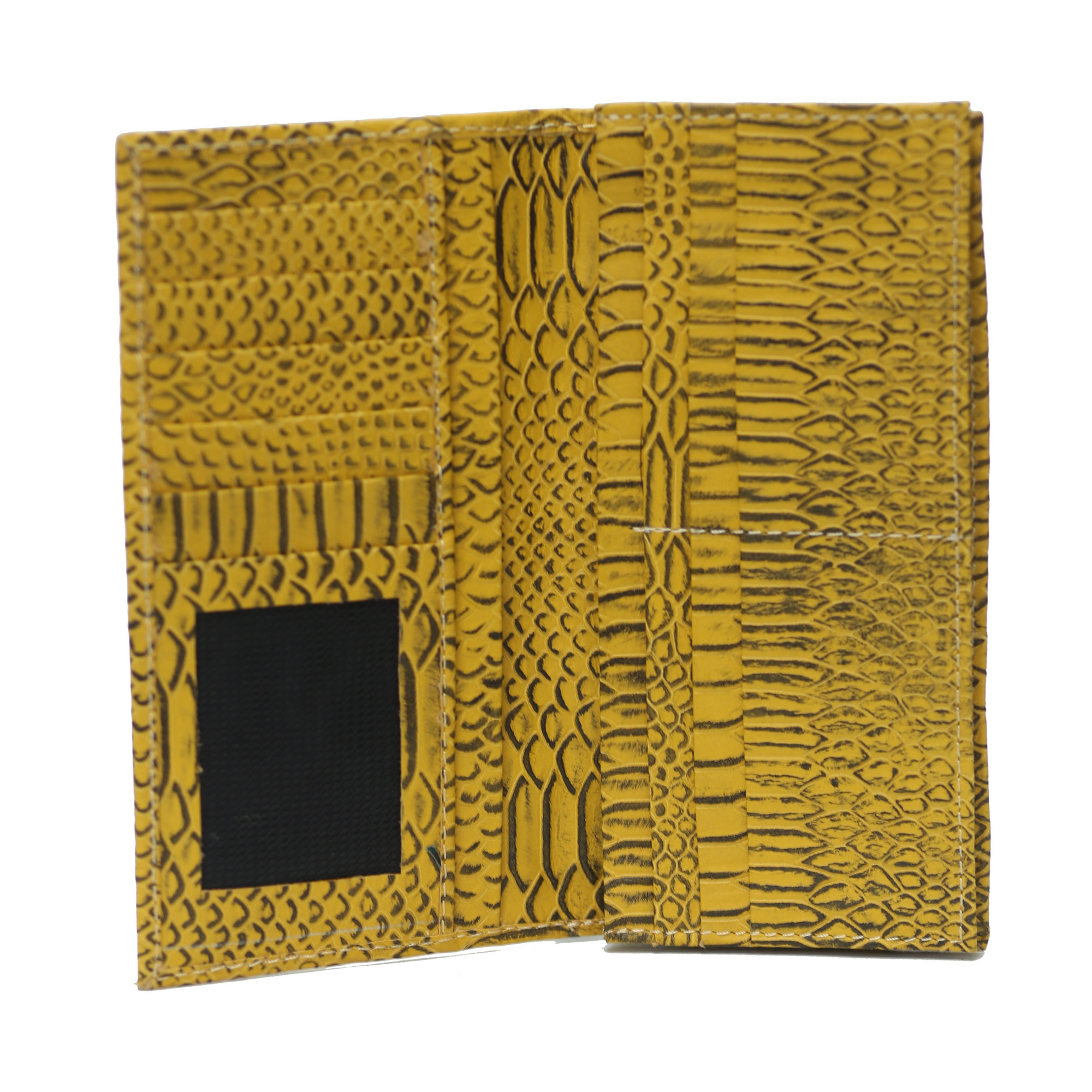 Yellow textured Waxed Wallet