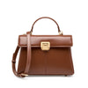 Women's Leather Clasp Portable Bag