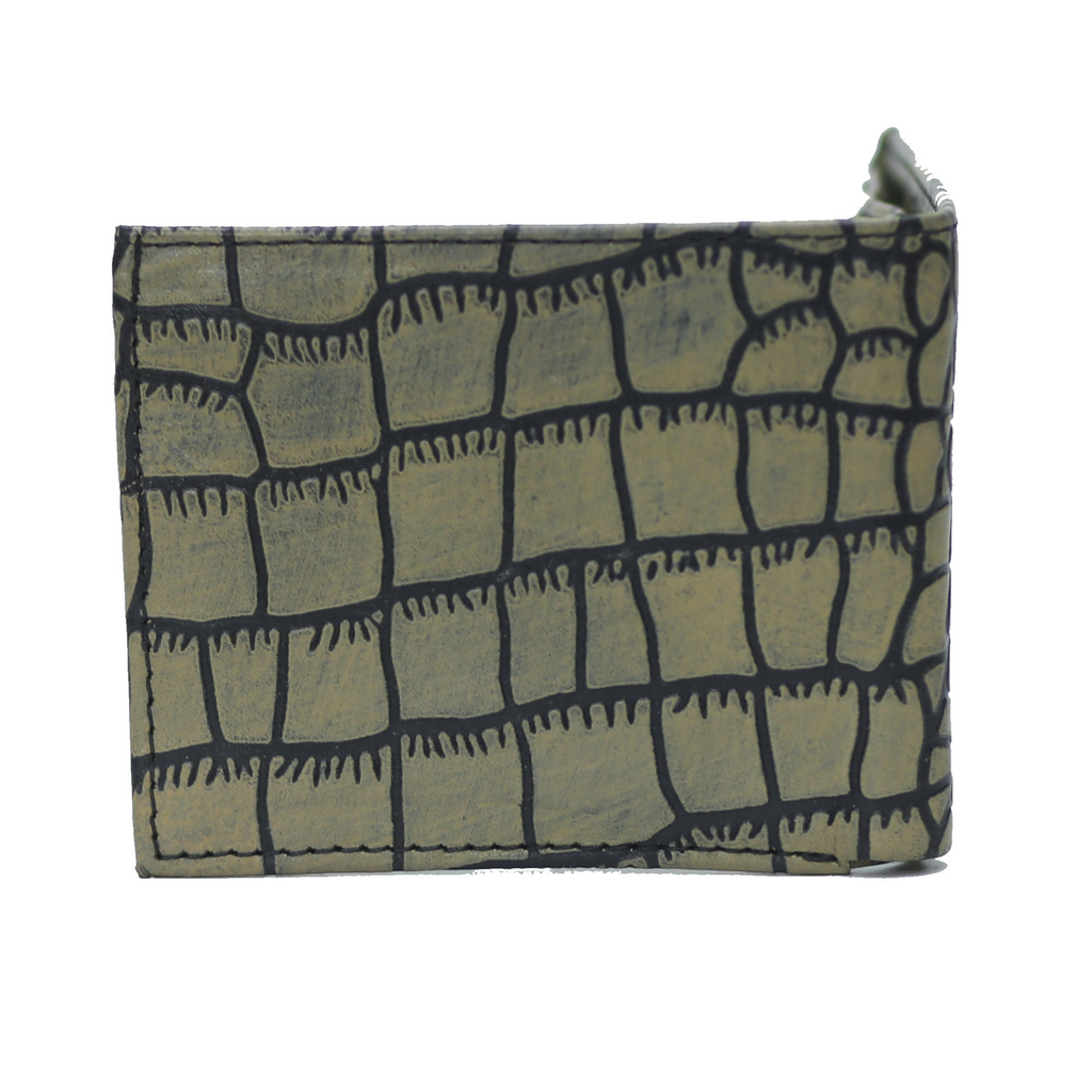 Bi-Fold Coin Pocket Ecru with black Wallet