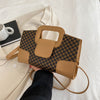 Textured Hand Plaid Casual Bag