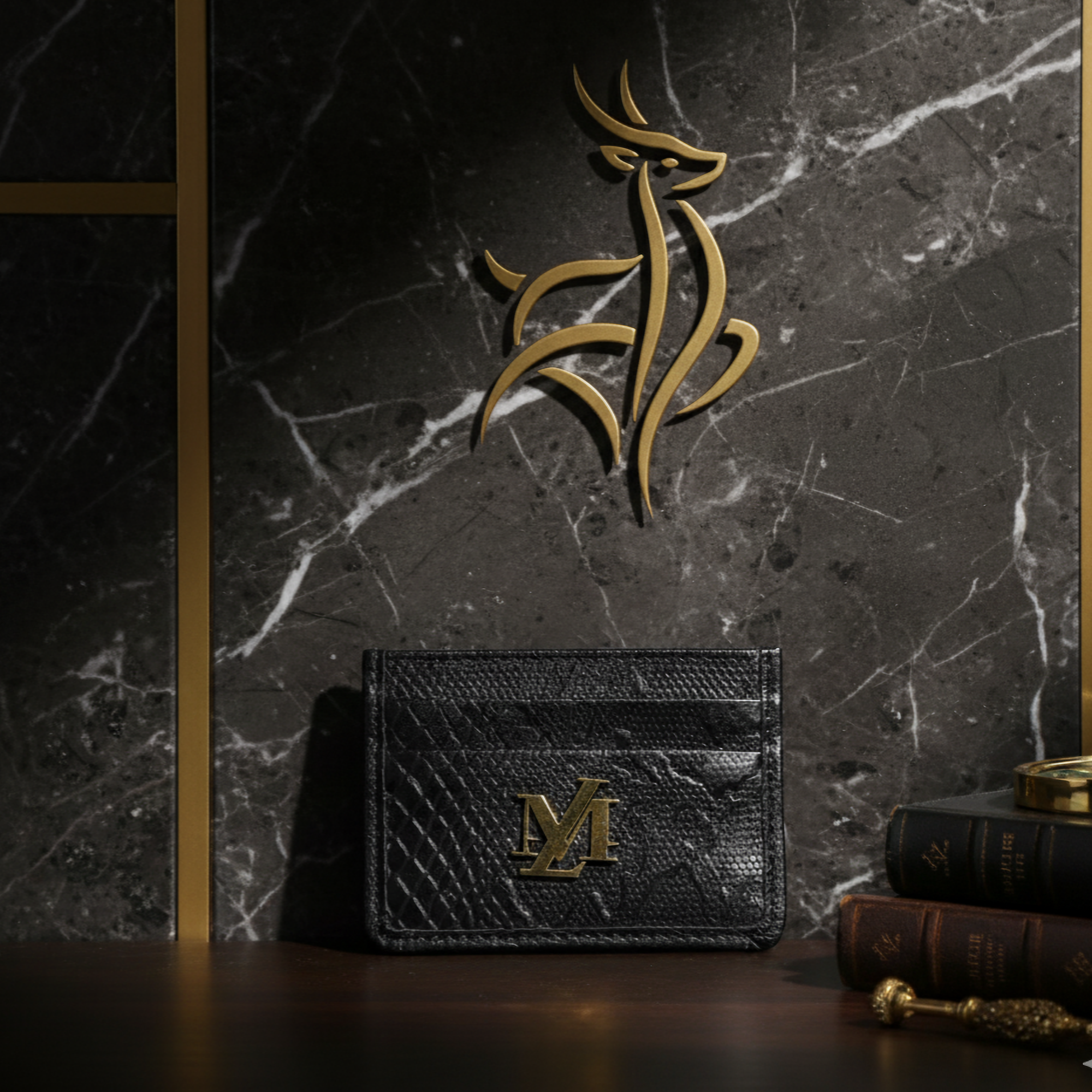 Black Python Card Holder