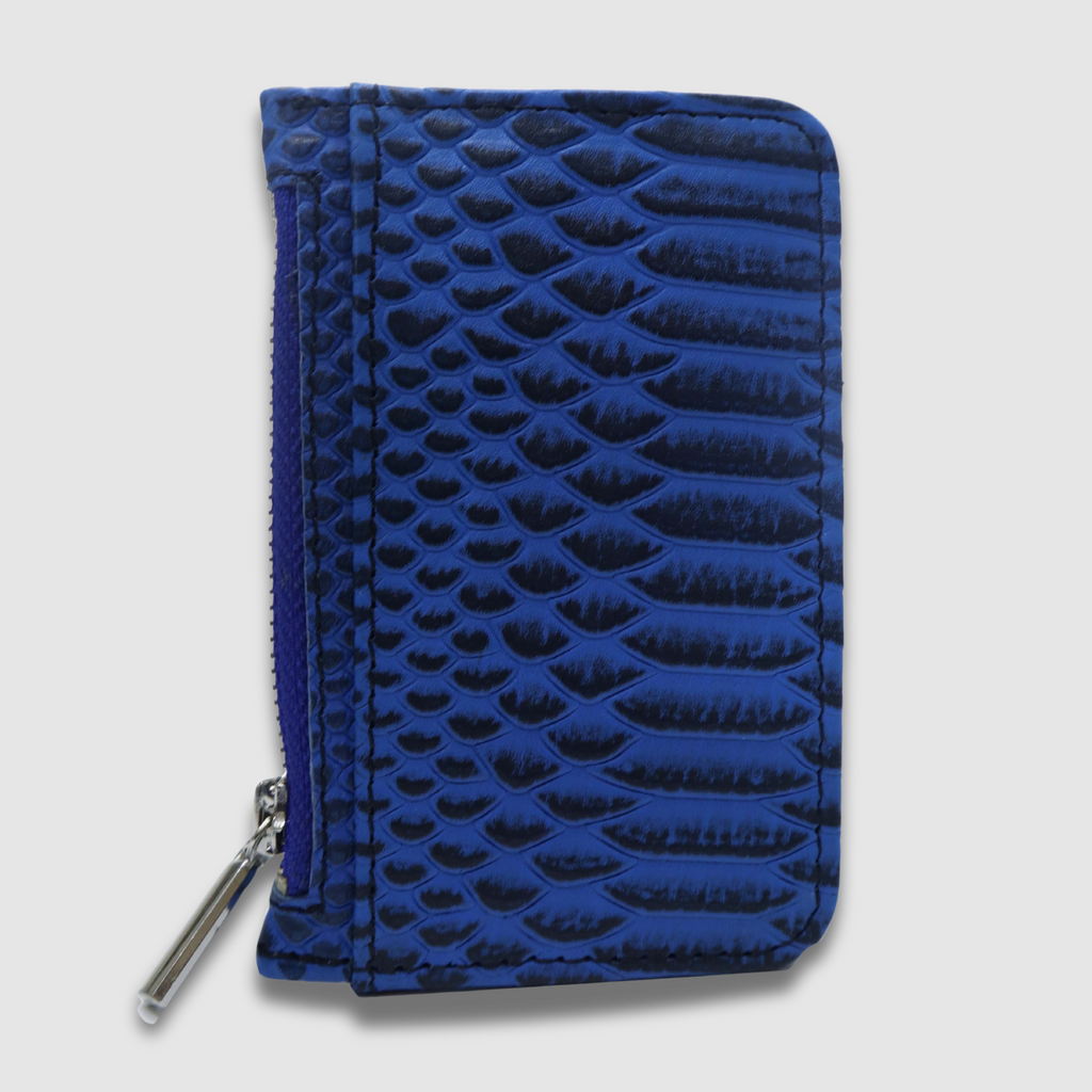 Blue Cobra Card Holder Zipper