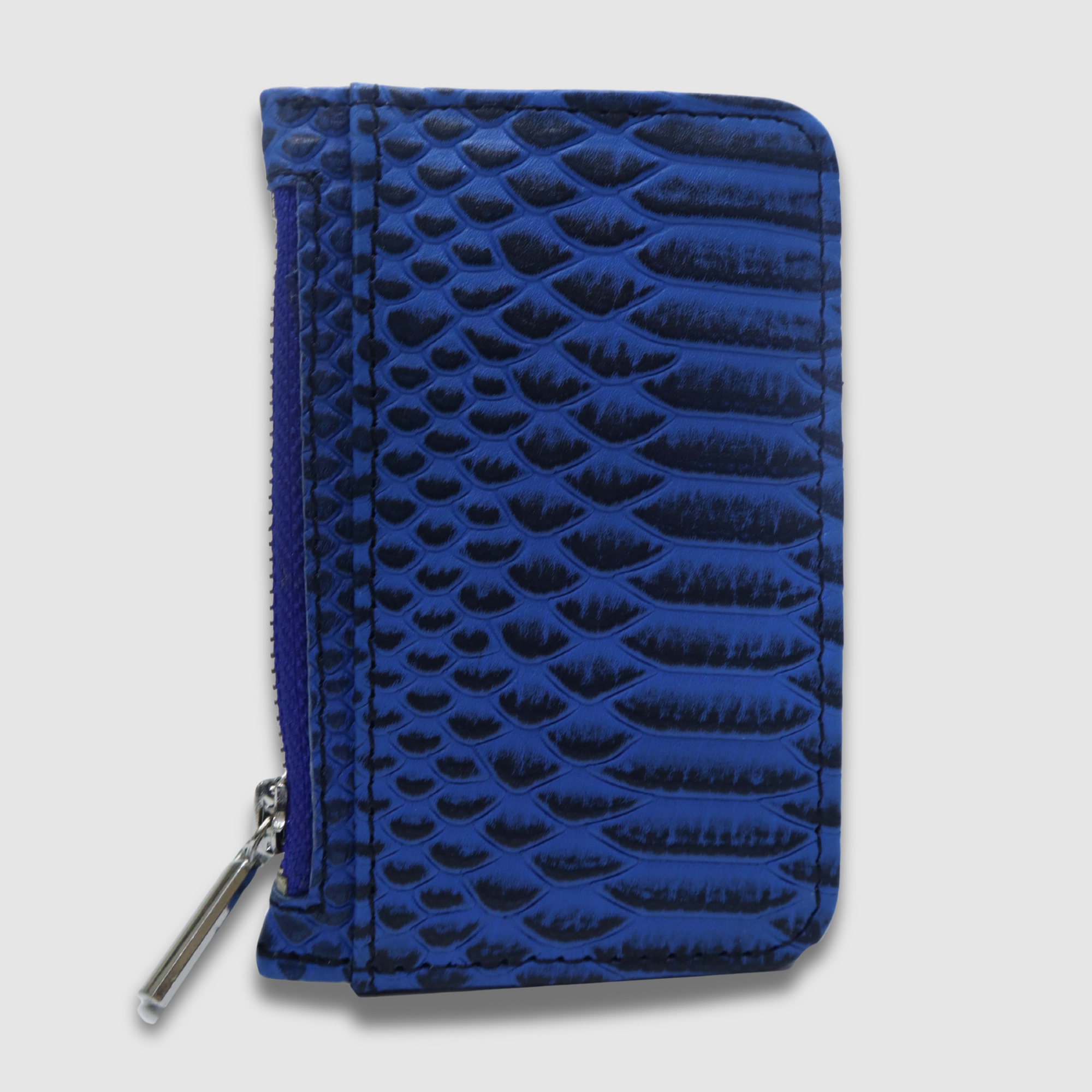 Blue Cobra Card Holder Zipper