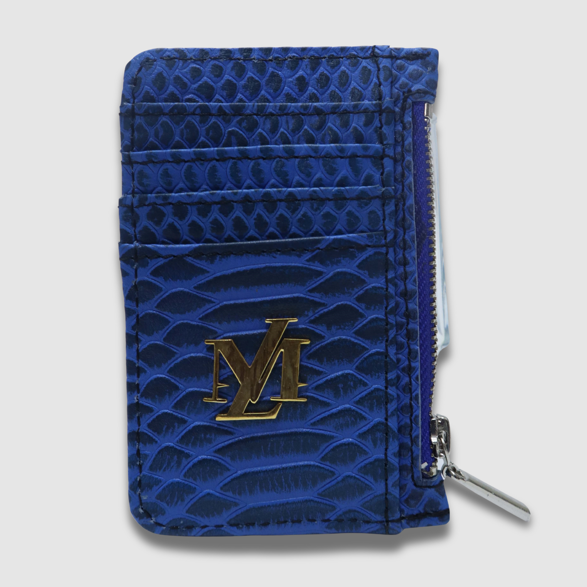 Blue Cobra Card Holder Zipper