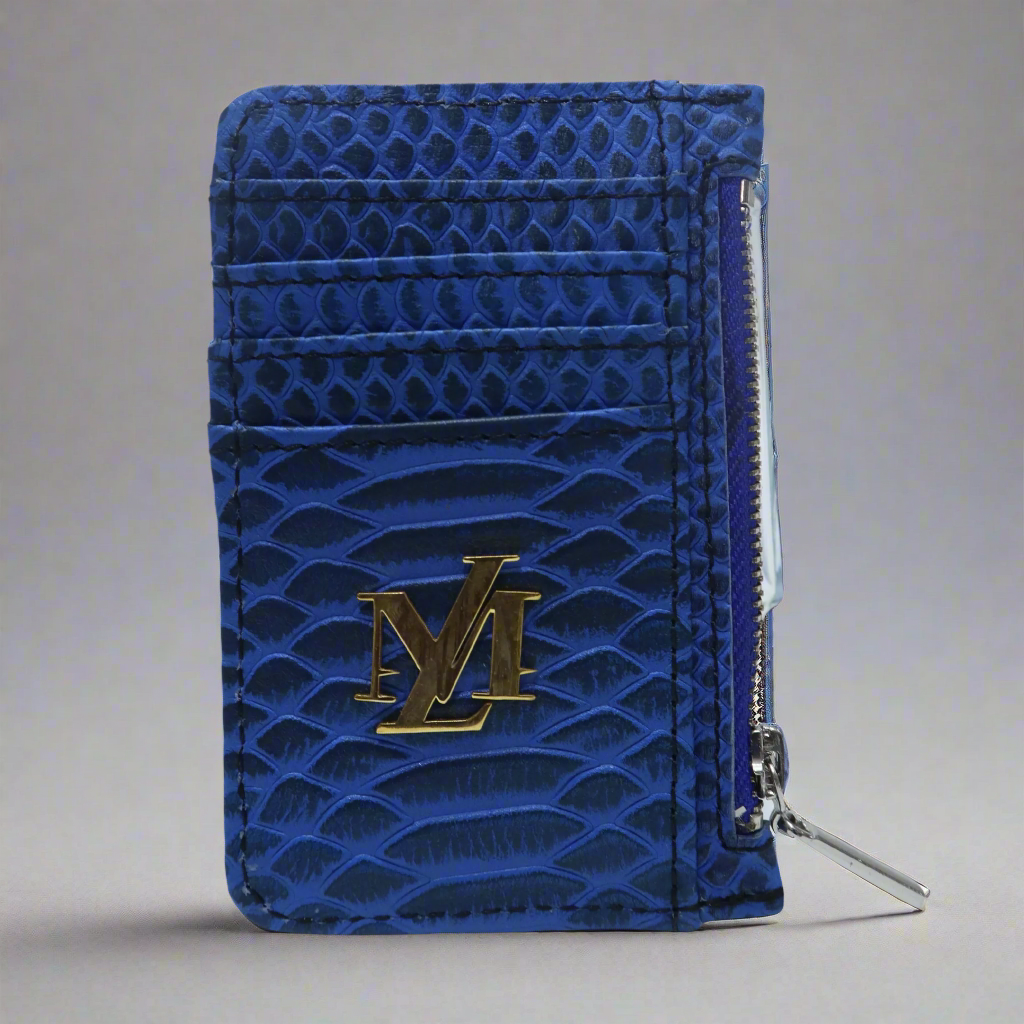 Blue Cobra Card Holder Zipper